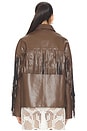 view 4 of 6 Mia Faux Leather Jacket in Brown