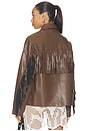view 5 of 6 Mia Faux Leather Jacket in Brown