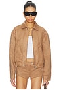view 1 of 5 Graysen Faux Suede Jacket in Tan