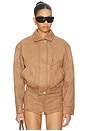 view 2 of 5 Graysen Faux Suede Jacket in Tan