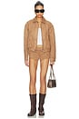 view 5 of 5 Graysen Faux Suede Jacket in Tan