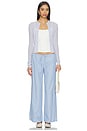 view 5 of 6 Lyrica Drawstring Pant in Blue Stripe