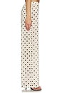 view 3 of 6 Darby Pant in Beige & Black Dot