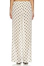 view 4 of 6 Darby Pant in Beige & Black Dot