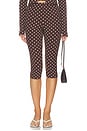 view 1 of 7 Iris Capri in Brown & White Dot