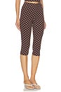 view 3 of 7 Iris Capri in Brown & White Dot