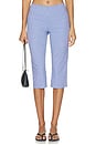 view 2 of 7 Drea Capri Pant in Blue Gingham