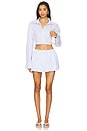 view 4 of 5 Carmin Mini Skirt in Blue Stripe