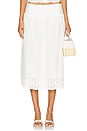view 1 of 6 Cassandra Midi Skirt in White