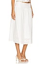 view 2 of 6 Cassandra Midi Skirt in White