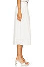 view 3 of 6 Cassandra Midi Skirt in White