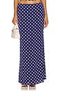 view 1 of 6 Annie Maxi Skirt in Navy Polka Dot