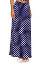 view 2 of 6 Annie Maxi Skirt in Navy Polka Dot
