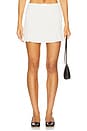 view 1 of 6 Aimee Mini Skirt in White Polka Dot