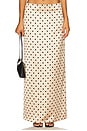 view 1 of 6 Elianna Midi Skirt in Tan Polka Dot
