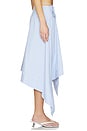 view 2 of 6 Dylan Asymmetrical Wrap Skirt in Blue Stripe