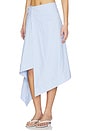 view 3 of 6 Dylan Asymmetrical Wrap Skirt in Blue Stripe