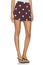 view 2 of 6 Chardae Mini Skirt in Plum & Pink Dot