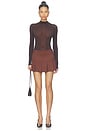 view 6 of 6 JUPE FLORITA in Brown Plaid