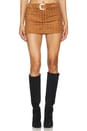 view 1 of 4 Reese Mini Skirt in Brown