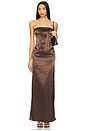 view 5 of 6 Elenor Maxi Skirt in Brown
