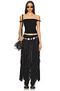 view 5 of 6 Orchid Maxi Skirt in Black