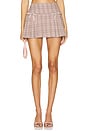 view 1 of 6 Devon Mini Skirt in Taupe Plaid