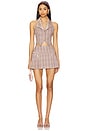 view 5 of 6 Devon Mini Skirt in Taupe Plaid