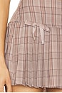 view 6 of 6 Devon Mini Skirt in Taupe Plaid