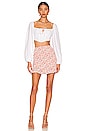 view 4 of 4 Zhuri Smocked Mini Skirt in Pink Floral