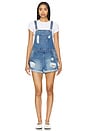 view 1 of 3 Pippa Overall Shorts in Denim Blue