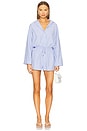 view 1 of 4 Asha Romper in Blue Stripe