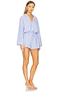 view 2 of 4 Asha Romper in Blue Stripe