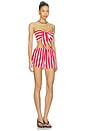view 2 of 3 Amaltha Short Set in Red & White Stripe