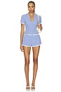 view 1 of 5 Kyla Short Set in Blue Gingham