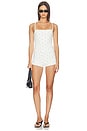 view 1 of 4 ENSEMBLE DE NUIT AGATHA in White & Navy Dot