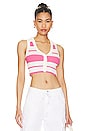 view 1 of 4 Candy Crop Top in Pink Stripe