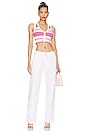 view 4 of 4 Candy Crop Top in Pink Stripe