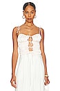 view 1 of 4 Tawnie Tie Front Top in Cream