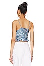 view 3 of 4 Amanda Ruched Cami Top in Blue Floral