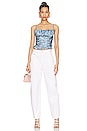 view 4 of 4 Amanda Ruched Cami Top in Blue Floral