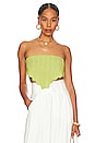 view 1 of 4 Sima Strapless Crop Top in Lime