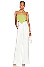 view 4 of 4 Sima Strapless Crop Top in Lime