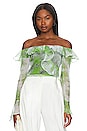 view 1 of 4 Aylin Off Shoulder Top in Green