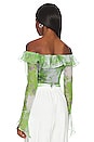 view 3 of 4 Aylin Off Shoulder Top in Green