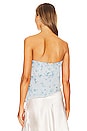 view 3 of 5 Daisy Asymmetrical Top in Blue Floral