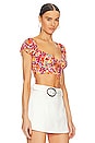 view 2 of 4 Carrie Crop Top in Red Floral