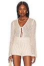 view 1 of 4 Navea Tie Front Top in Ivory Multi