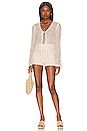 view 4 of 4 Navea Tie Front Top in Ivory Multi