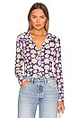 view 1 of 4 Dione Button Front Top in Purple Multi